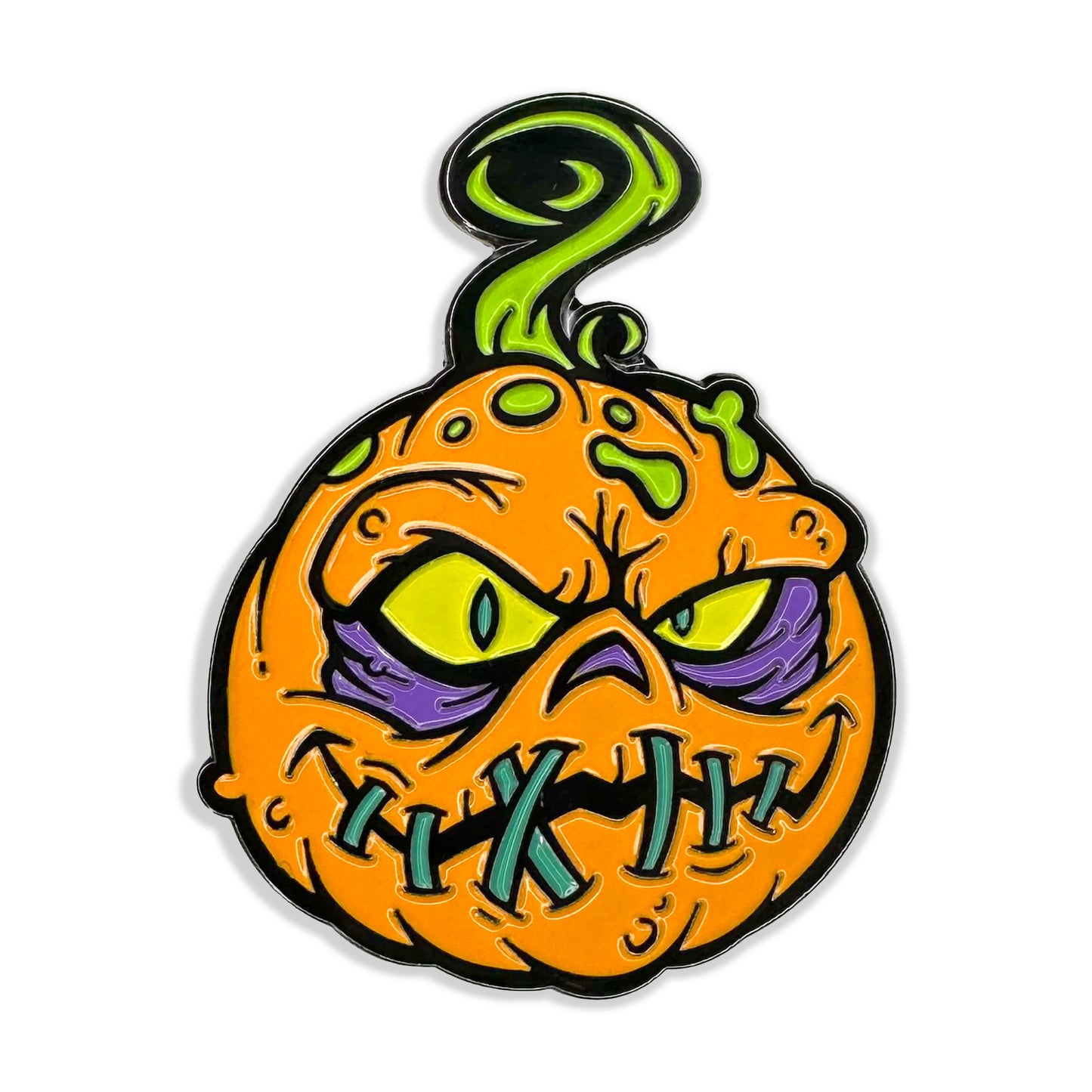 Secret of the Zombie Pumpkins! - Enamel Lapel Pin