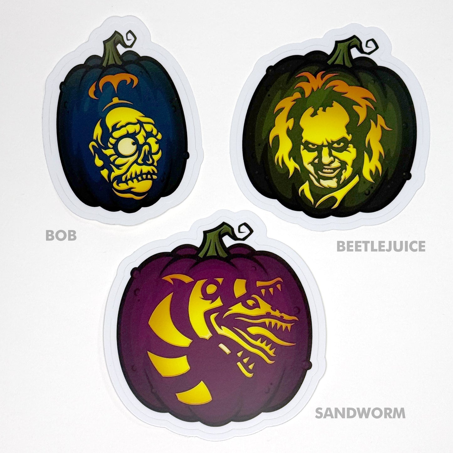 Beetlejuice Pumpkin Stickers