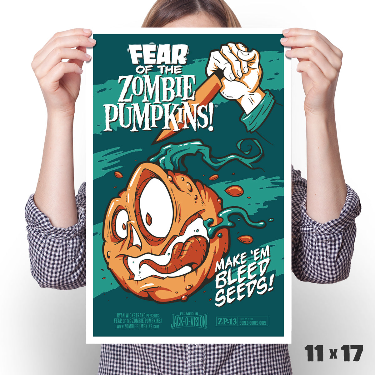 Fear of the Zombie Pumpkins! - Print