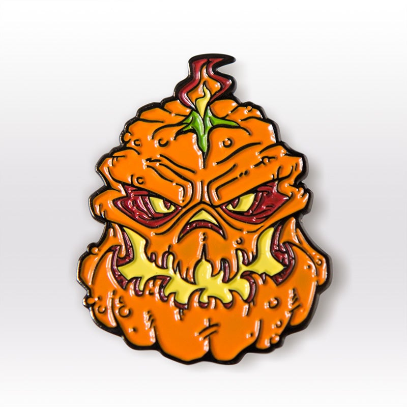 Shadow of the Zombie Pumpkins! - Enamel Lapel Pin