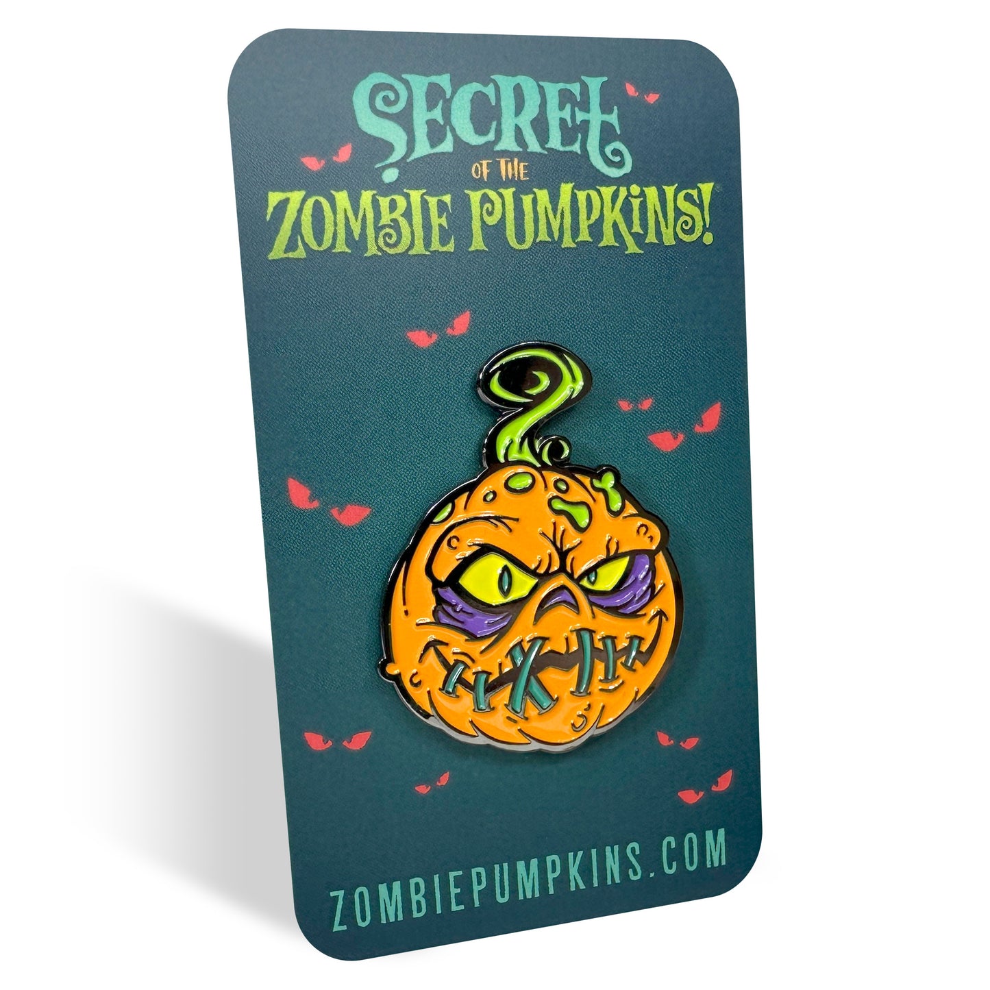 Secret of the Zombie Pumpkins! - Enamel Lapel Pin