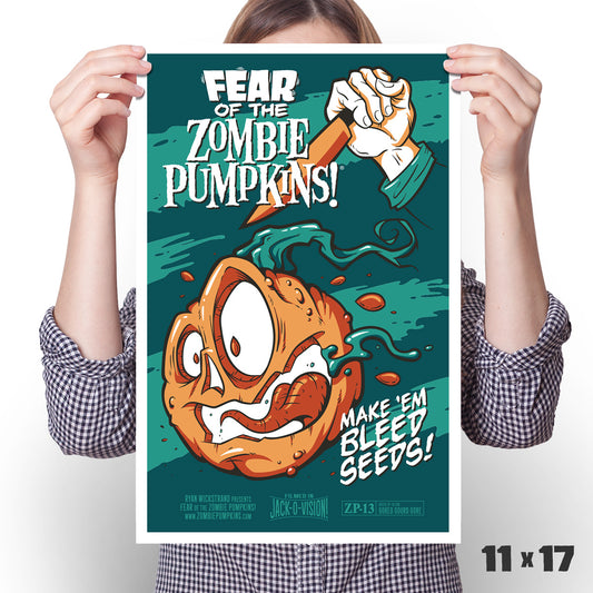 Fear of the Zombie Pumpkins! - Print