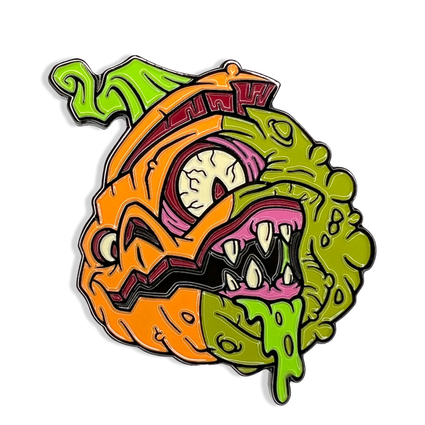 Evolution of the Zombie Pumpkins! - Enamel Lapel Pin