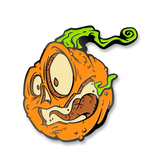 Fear of the Zombie Pumpkins! - Enamel Lapel Pin Set